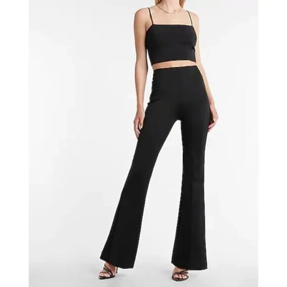 Express Super High Waisted Flare Pant With Built In Shapewear L - Picture 4 of 7